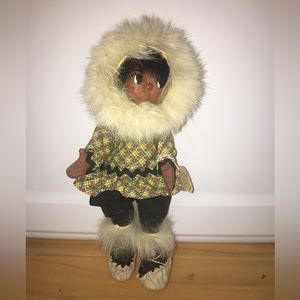 Ski-mo Handmade Eskimo Doll 11.5in